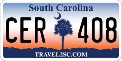 SC license plate CER408