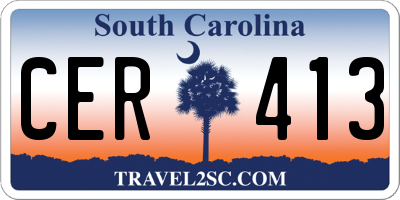 SC license plate CER413