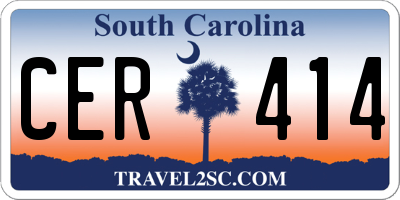 SC license plate CER414