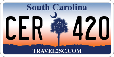 SC license plate CER420