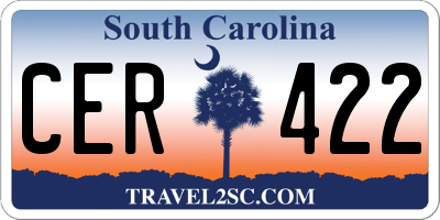 SC license plate CER422