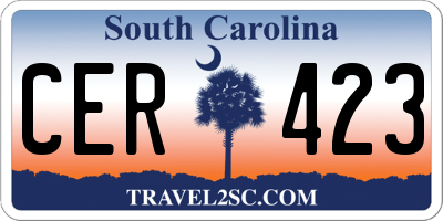 SC license plate CER423