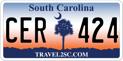 SC license plate CER424