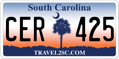 SC license plate CER425
