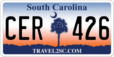 SC license plate CER426