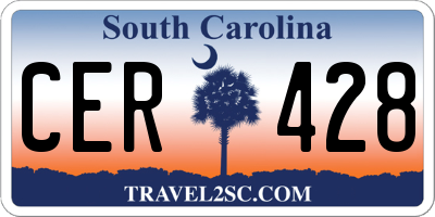 SC license plate CER428