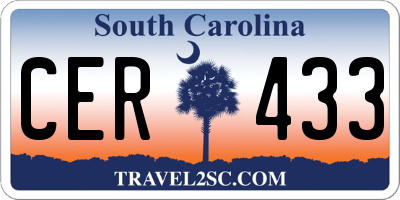 SC license plate CER433