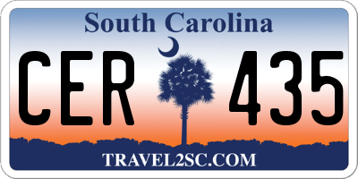 SC license plate CER435