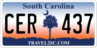 SC license plate CER437