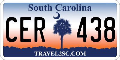 SC license plate CER438