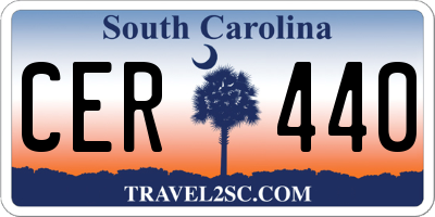 SC license plate CER440