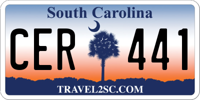 SC license plate CER441