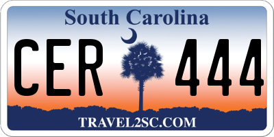 SC license plate CER444