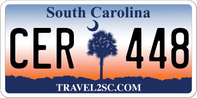 SC license plate CER448