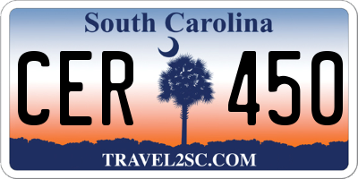 SC license plate CER450
