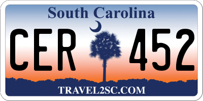 SC license plate CER452