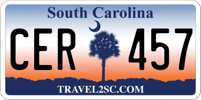 SC license plate CER457