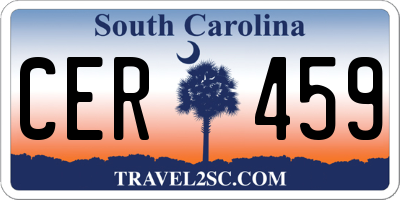 SC license plate CER459