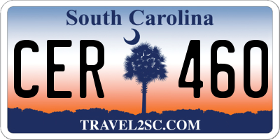 SC license plate CER460
