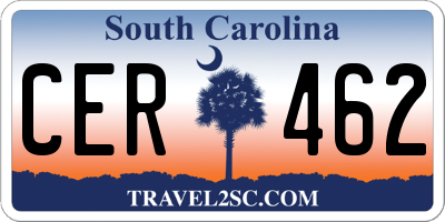 SC license plate CER462
