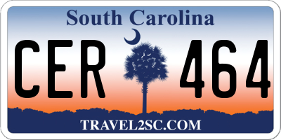 SC license plate CER464