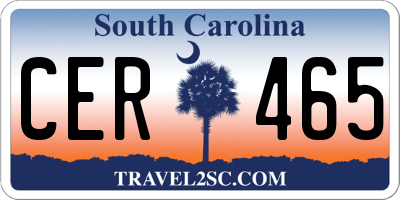 SC license plate CER465