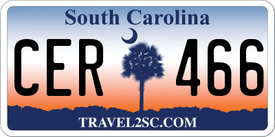 SC license plate CER466