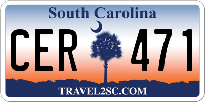 SC license plate CER471