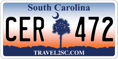 SC license plate CER472