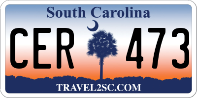 SC license plate CER473