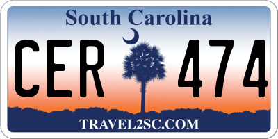 SC license plate CER474