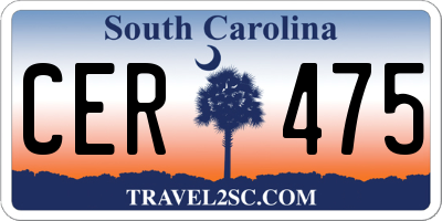 SC license plate CER475