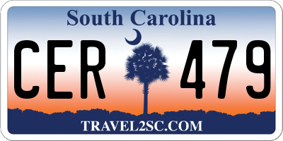SC license plate CER479