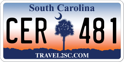 SC license plate CER481