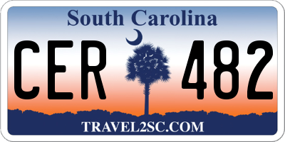 SC license plate CER482