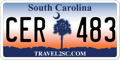 SC license plate CER483