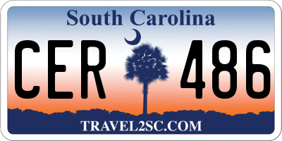 SC license plate CER486