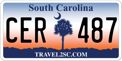 SC license plate CER487
