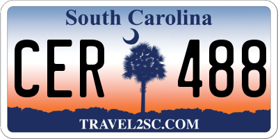 SC license plate CER488