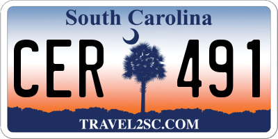 SC license plate CER491