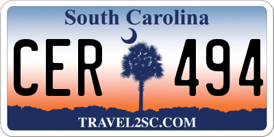 SC license plate CER494