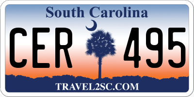 SC license plate CER495