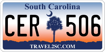 SC license plate CER506