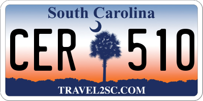 SC license plate CER510