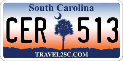 SC license plate CER513