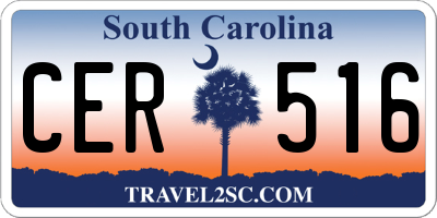 SC license plate CER516