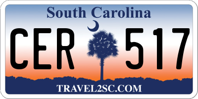 SC license plate CER517