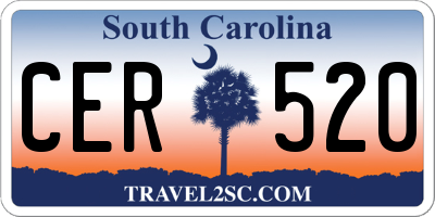 SC license plate CER520