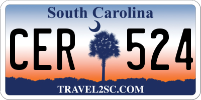 SC license plate CER524