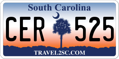 SC license plate CER525